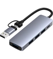 TAPLIN 5 IN 2 TYPE-C USB HUB (Siyah)