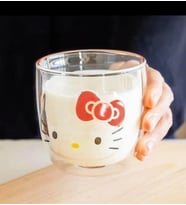 Hello Kitty Çift Cidarlı Cam Kupa