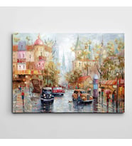 Yağmurlu Gün Modern Sanat Kanvas Tablo