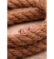 Sonsuzluk Mini Rose Gümüş Küpe 6820
