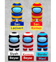 AmongUs Taraftar, Mıknatıslı, Çizgili Yeni Tasarım Among Us 6 cm (Karışık)