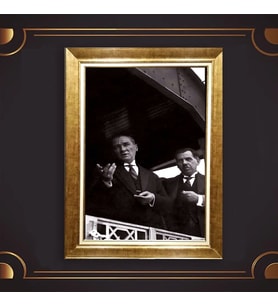 Özel Seri Paspartulu Çerçeveli Atatürk Tablo l604 (Gold)