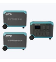 Antfea F3600 Ultra Taşınabilir Güç Kaynağı + 2 adet BF3600 Backup Batarya [ 3.6 kW / 12.3 kWh ]