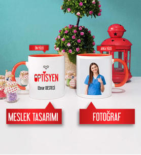 Optisyen Kupa Bardak Turuncu Fotoğraflı