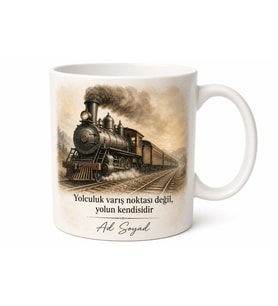 Tren Yolculuğu Seven İçin Kişiye Özel Nostaljik Baskılı Kupa Bardak Hediye
