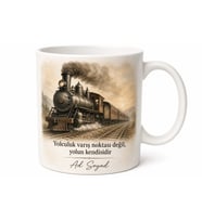 Tren Yolculuğu Seven İçin Kişiye Özel Nostaljik Baskılı Kupa Bardak Hediye