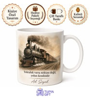 Tren Yolculuğu Seven İçin Kişiye Özel Nostaljik Baskılı Kupa Bardak Hediye