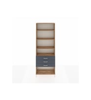 Arges Dolap 4 Raflı 3 Çekmeceli 88x30x243 Çam-Antrasit