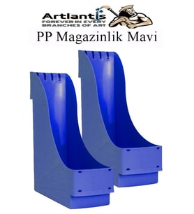 Plastik Magazinlik Mavi 2 Adet Plastik Kutu Klasörü Magazinlik A4 Dosya ve Masa Düzenleyici Sınıf Ev Ofis