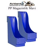 Plastik Magazinlik Mavi 2 Adet Plastik Kutu Klasörü Magazinlik A4 Dosya ve Masa Düzenleyici Sınıf Ev Ofis