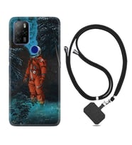 Omix X300 X500 X400 X600 X700 Kılıf Boyun Askılı Silikon Astronot Smoke 1769