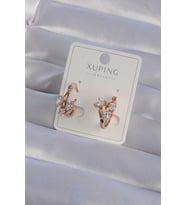 XUPİNG Rose Renk Zirkon Taşlı Halka Küpe 5886 - SSSSSS5521-8709