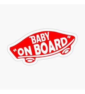 Arabada bebek var Baby On Board Sticker Yapıştırma 19CM md5