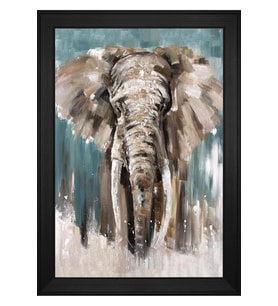Hayvanlar Temalı Kanvas Tablo 80 x 110 cm Siyah Çerçeve