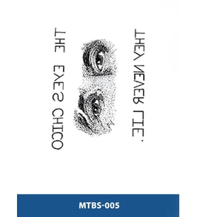 MTBS-005 ORTA BOY THE EYES CHICO THEY NEVER LIFE YAZI VE GÖZ DESEN GEÇİCİ DÖVME-TATTO
