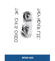 MTBS-005 ORTA BOY THE EYES CHICO THEY NEVER LIFE YAZI VE GÖZ DESEN GEÇİCİ DÖVME-TATTO