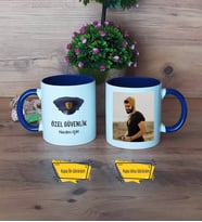 Özel Güvenlik Görevlisi Kupa Bardak Lacivert Fotoğraflı