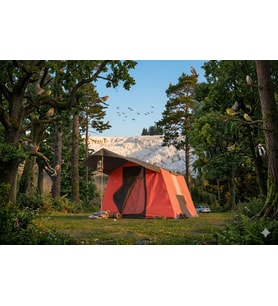 Zey Camping 1 + 0 Yeşil Kamp Çadırı orman barınak depo 4-5 kişilik kamp çadır