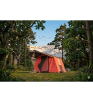 Zey Camping 1 + 0 Yeşil Kamp Çadırı orman barınak depo 4-5 kişilik kamp çadır (Turuncu)