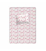 %100 Pamuklu Bebek Lastikli Çarşaf 70x130+20  Bebek Yastık Kılıfı 35x45 (Pudra Pembe)