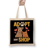 Adopt Don't Shop Cat & Dog Bez Çanta Uzun Saplı