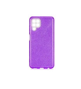Samsung Galaxy M22 Uyumlu Kılıf Zore Shining Silikon (Mor)