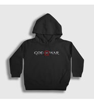 Presmono Unisex Çocuk Siyah Logo God Of War Kapüşonlu Sweatshirt 405757tt