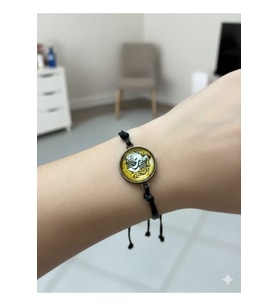 Harry Potter Hogwarts Hufflepuff Ayarlanabilir İpli Bileklik – Unisex Siyah Sarı Renk Tasarım