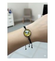 Harry Potter Hogwarts Hufflepuff Ayarlanabilir İpli Bileklik – Unisex Siyah Sarı Renk Tasarım