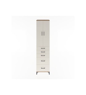 Hyperion Dolap 3 Raflı 5 Çekmeceli 2 Kapaklı 60x44x243 Çam-Aytaşı