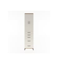 Hyperion Dolap 3 Raflı 5 Çekmeceli 2 Kapaklı 60x44x243 Çam-Aytaşı