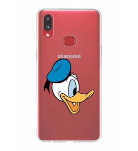 Samsung Galaxy A10s  Kapak Donald Duck Tasarımlı Şeffaf Silikon Kılıf