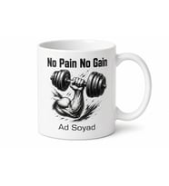Ağırlık Kaldıran Sporcuya No Pain No Gain Çelik Gibi Kaslar Kupa Bardak Hediye