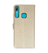 Huawei Y6 Prime Kılıf Trend S Plus Kapaklı Kılıf - Gold