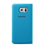 Galaxy S6 ile Uyumlu Flip Wallet (Tekstil) Açık Mavi EF-WG920BLEGWW
