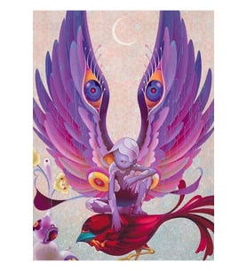 Moonchild Beyaz Çiçek Tablo Ahşap Poster Dekoratif