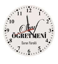 Kişiye Özel Sınıf Öğretmeni Tasarımlı Duvar Saati