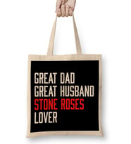 Great Dad Husband Stone Roses Lover Bez Çanta Uzun Saplı