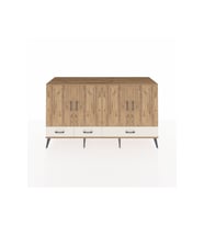 Kronos Konsol 6 Raflı 3 Çekmeceli 4 Kapaklı 176x59x99 Çam-Çam/Aytaşı