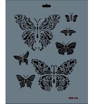 Rich New Seri N-104 Stencil 35x25 cm