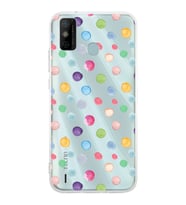 PrintiFy Tecno Spark 6 GO ile Uyumlu 1mm Slim Fit Water Color 6 Baskılı Şeffaf  Kılıf