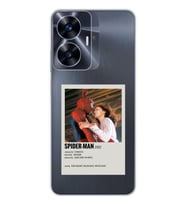 Realme C55 Uyumlu Spider Man Minimalist Poster Desenli Şeffaf Telefon Kılıfı