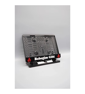 Bebeğim Gibi 3D Kabartmalı Siyah Pleksi Motor Plakalık