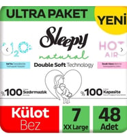 Sleepy Natural Double Soft Külot Bez Ultra Paket 7 Beden 48 Adet
