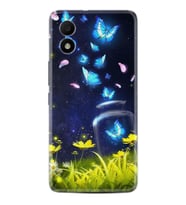 TCL 303 Kılıf Resimli Desenli Baskılı Silikon Flowers Fox 1309