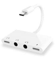 ALLY Andriod Usb Type C 4in1 Otg Ses Adaptörü Çift DC 3.5MM Jack-(5775)