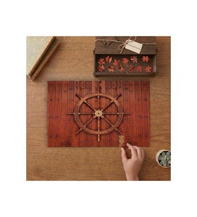 Ahşap Gemi Dümeni Tasarımı 240 parça Ahşap Puzzle Ahşap Kutuda MP04624