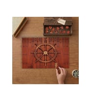 Ahşap Gemi Dümeni Tasarımı 240 parça Ahşap Puzzle Ahşap Kutuda MP04624