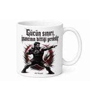 Gülle Atıcısına Patlayıcı Güç Ağır Metal Çizimli Motivasyon Kupa Bardak Hediye