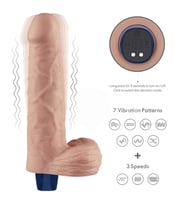 22.6 cm USB Şarjlı Yeni Nesil Realistik Titreşimli Ten Dildo Penis